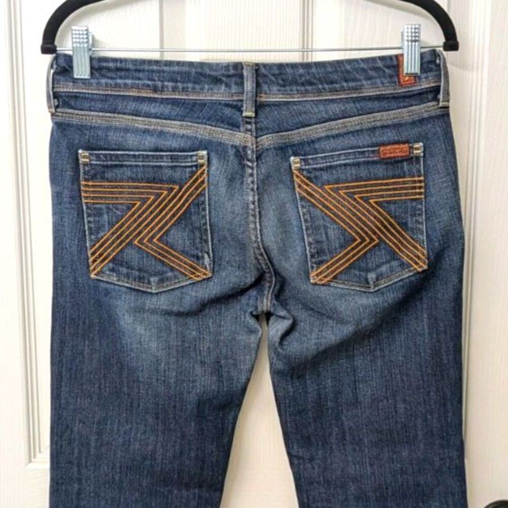 7 for All Mankind Flynt Blue Jeans Cropped Y2K | SZ 28